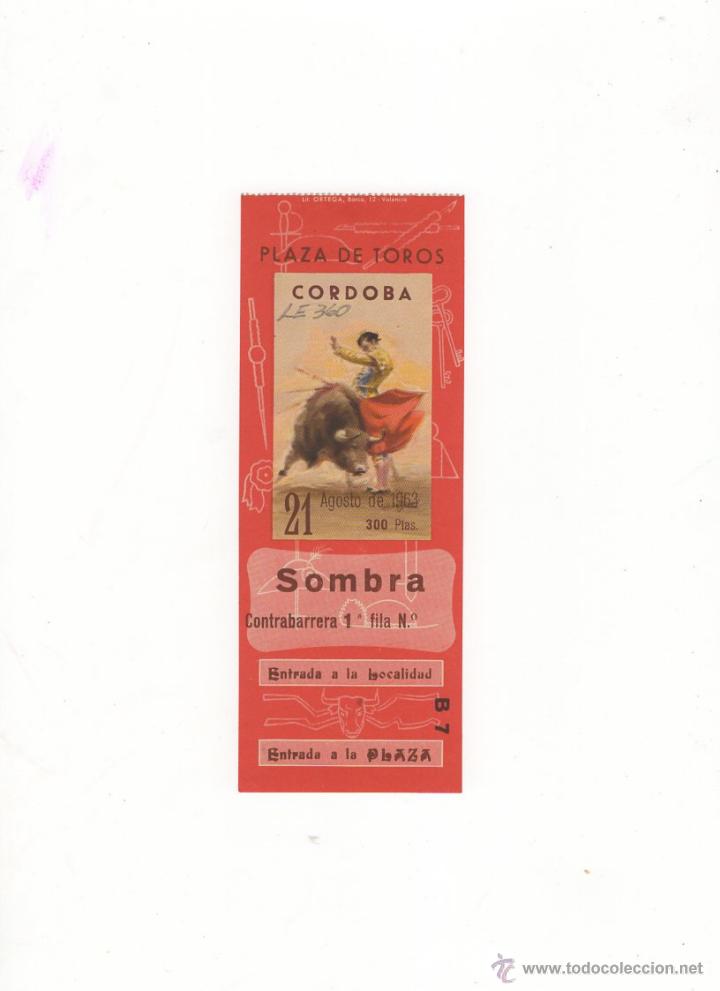 Bullfighting: ENTRADA DE TOROS, PLAZA DE TOROS DE CORDOBA, 1963.