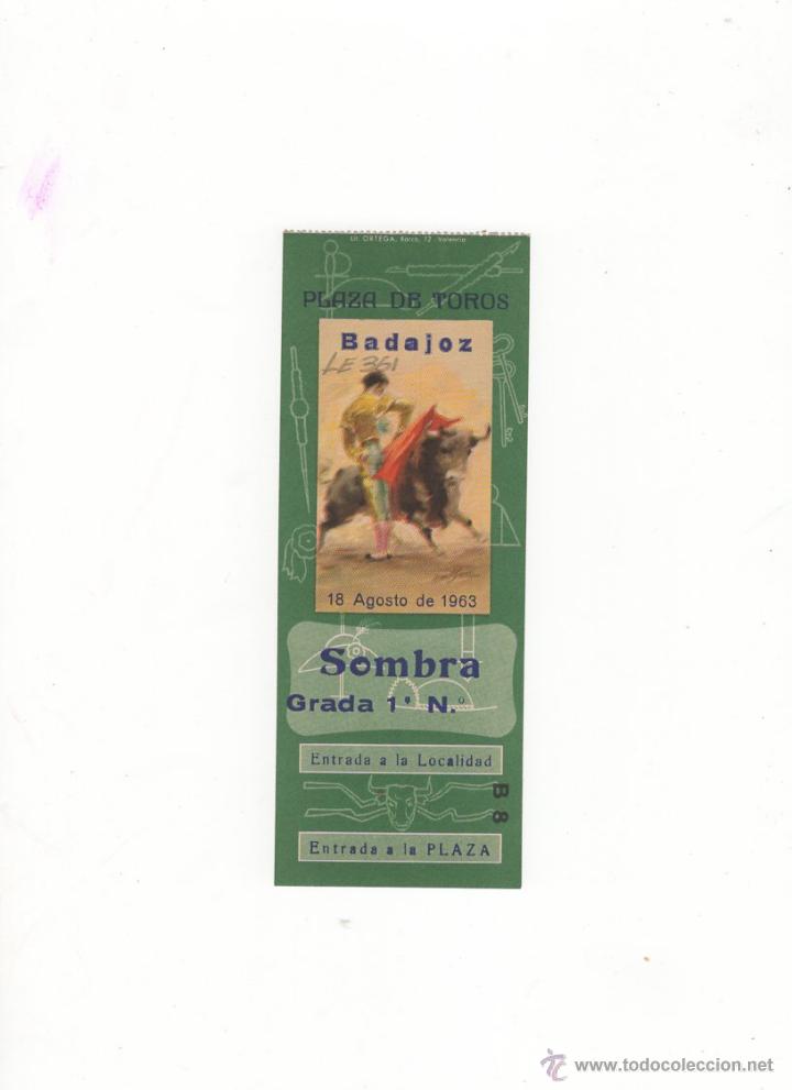 Bullfighting: ENTRADA DE TOROS, PLAZA DE TOROS DE BADAJOZ, 1963.