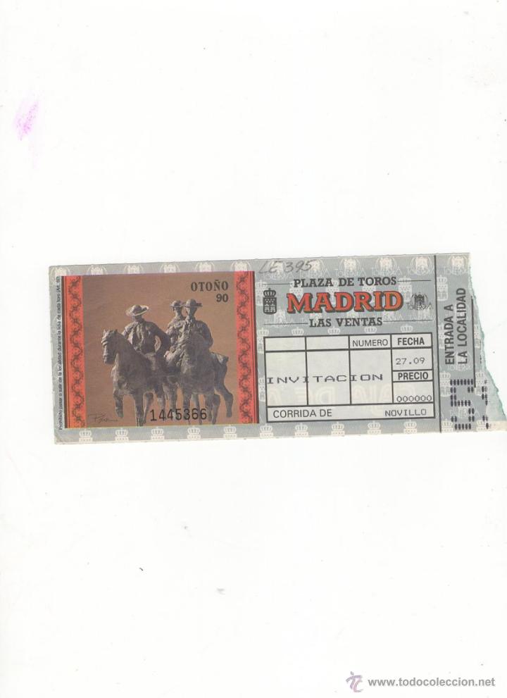 Tauromachia: ENTRADA DE TOROS, PLAZA DE TOROS DE MADRID, 1990.
