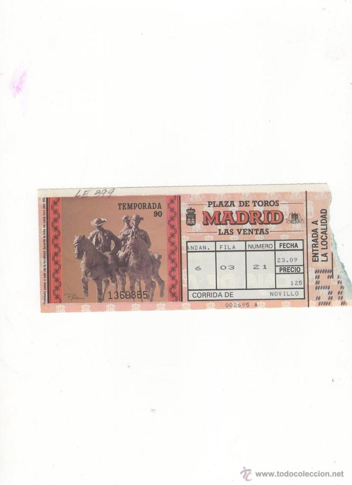 Tauromachia: ENTRADA DE TOROS, PLAZA DE TOROS DE MADRID, 1990.