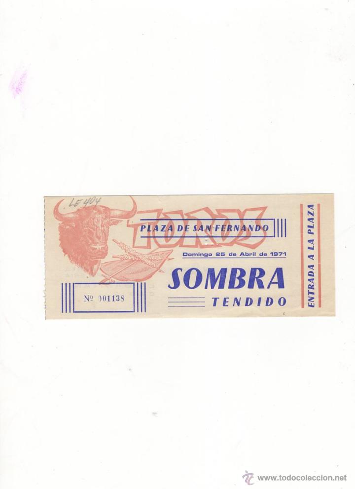 Tauromachia: ENTRADA DE TOROS, PLAZA DE TOROS DE SAN FERNANDO, 1971.