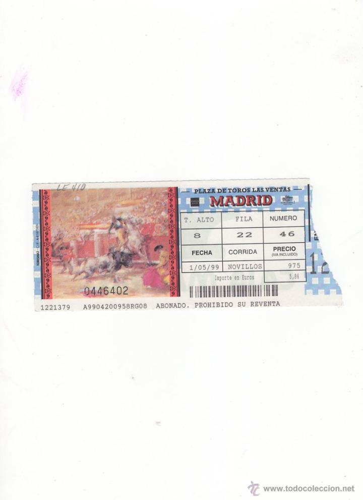 Tauromachia: ENTRADA DE TOROS, PLAZA DE TOROS DE MADRID, 1999.