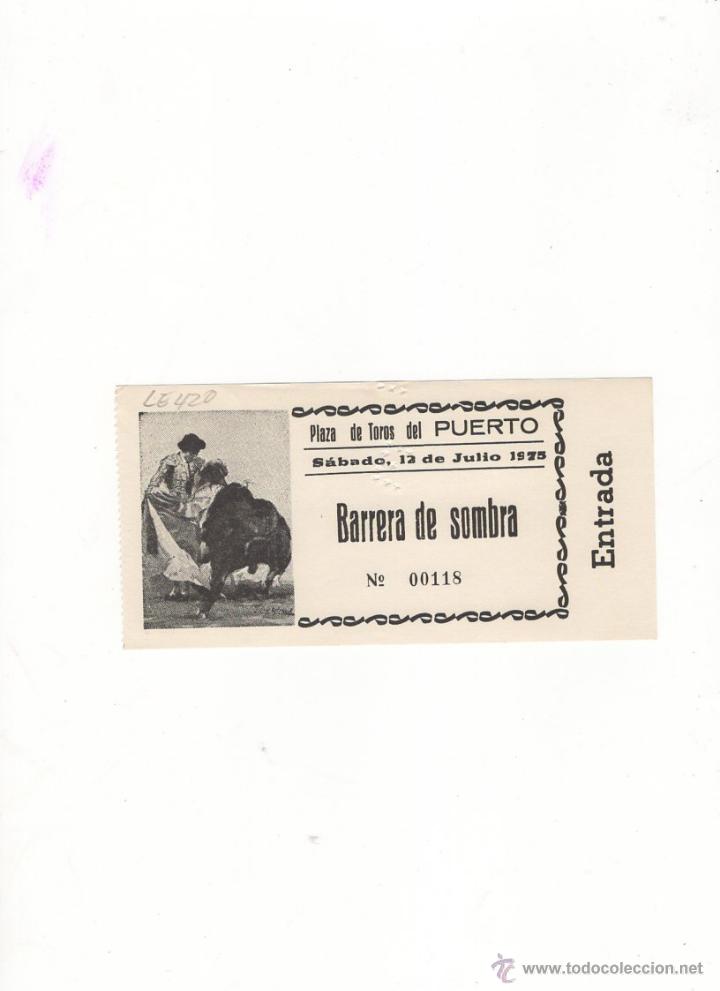 Stierkampf: ENTRADA DE TOROS, PLAZA DE TOROS DE EL PUERTO, 1975.
