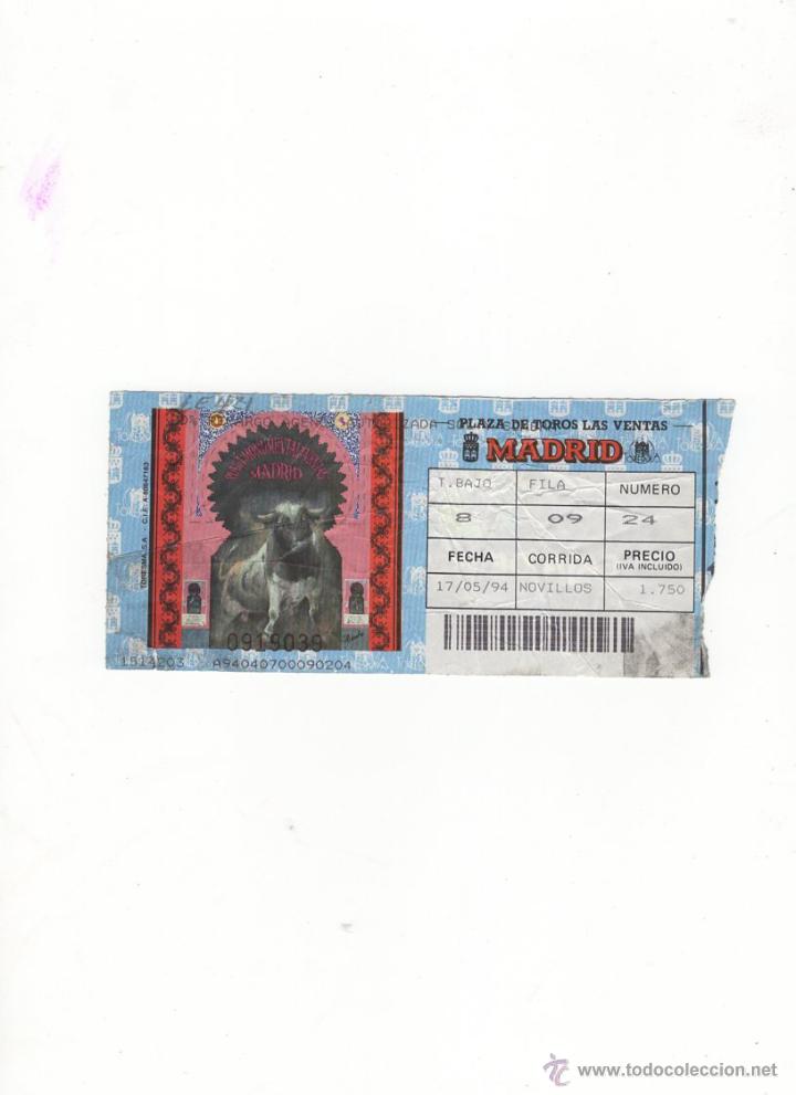 Tauromachia: ENTRADA DE TOROS, PLAZA DE TOROS DE MADRID, 1994.