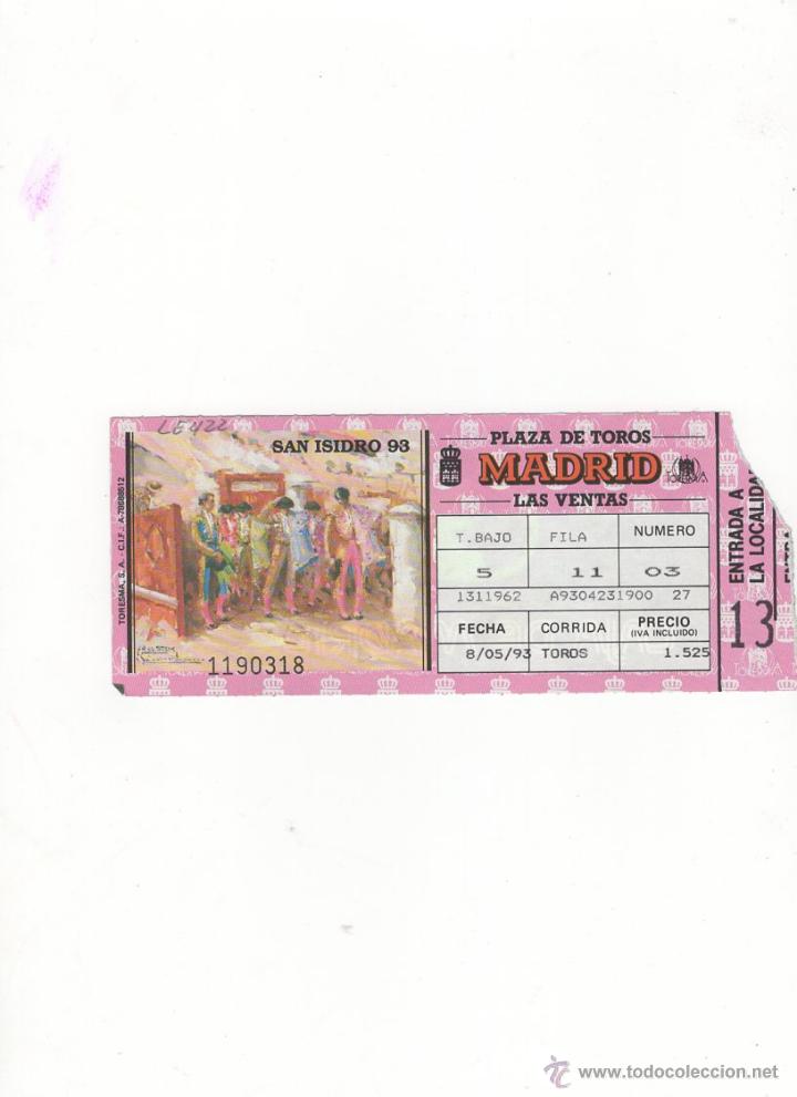 Tauromachia: ENTRADA DE TOROS, PLAZA DE TOROS DE MADRID, 1993.