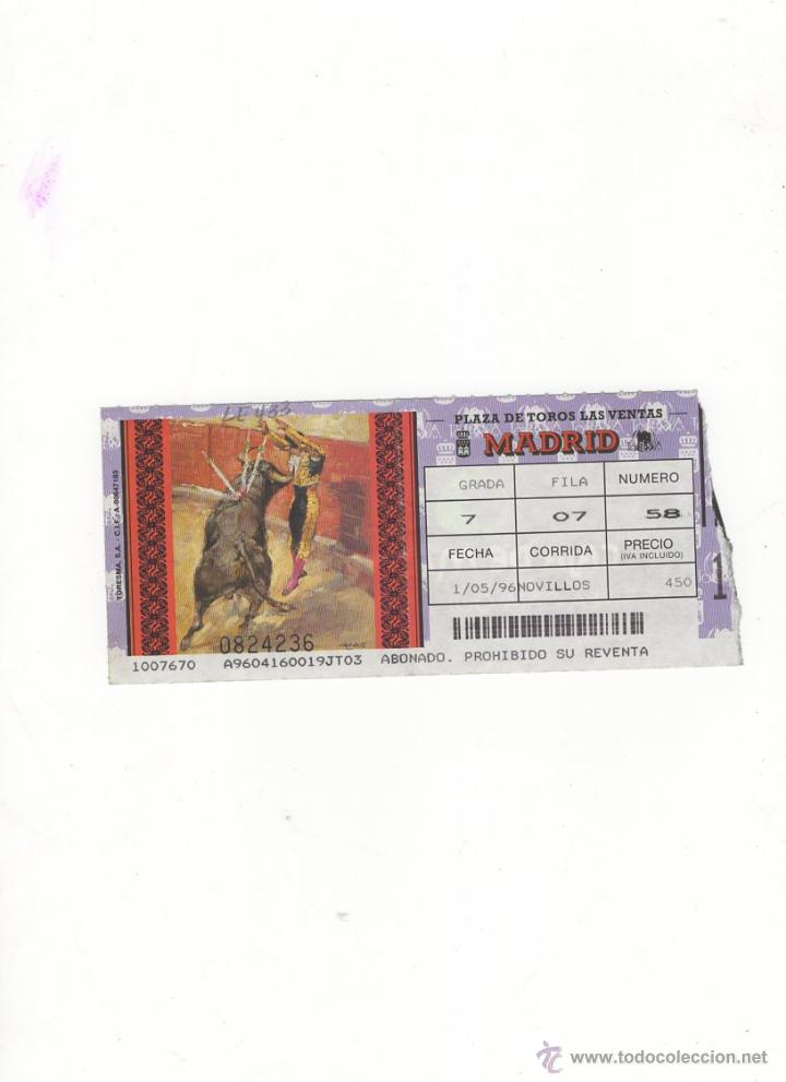Tauromachia: ENTRADA DE TOROS, PLAZA DE TOROS DE MADRID, 1996.