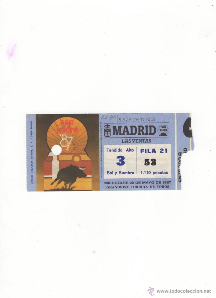 Tauromachia: ENTRADA DE TOROS, PLAZA DE TOROS DE MADRID, 1987.