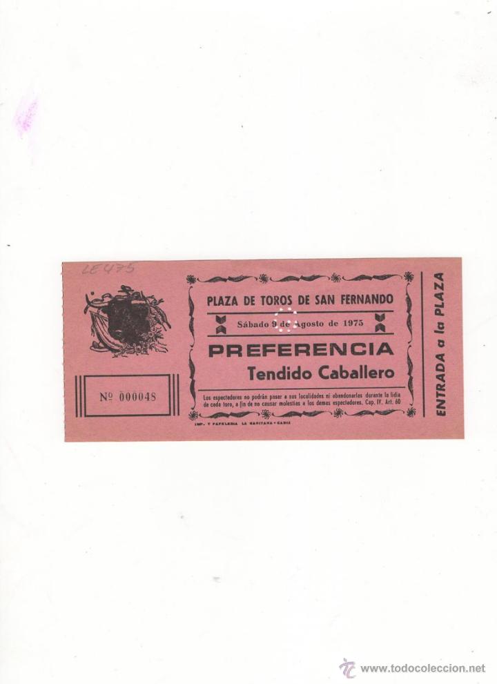 Tauromachia: ENTRADA DE TOROS, PLAZA DE TOROS DE SAN FERNANDO, 1975.
