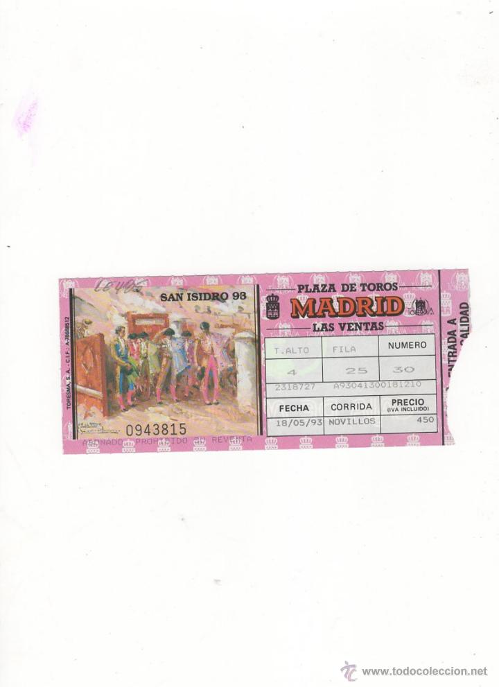 Tauromachia: ENTRADA DE TOROS, PLAZA DE TOROS DE MADRID, 1998.