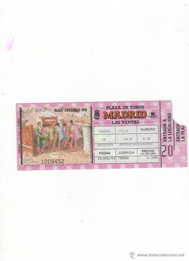 Tauromachia: ENTRADA DE TOROS, PLAZA DE TOROS DE MADRID, 1993.