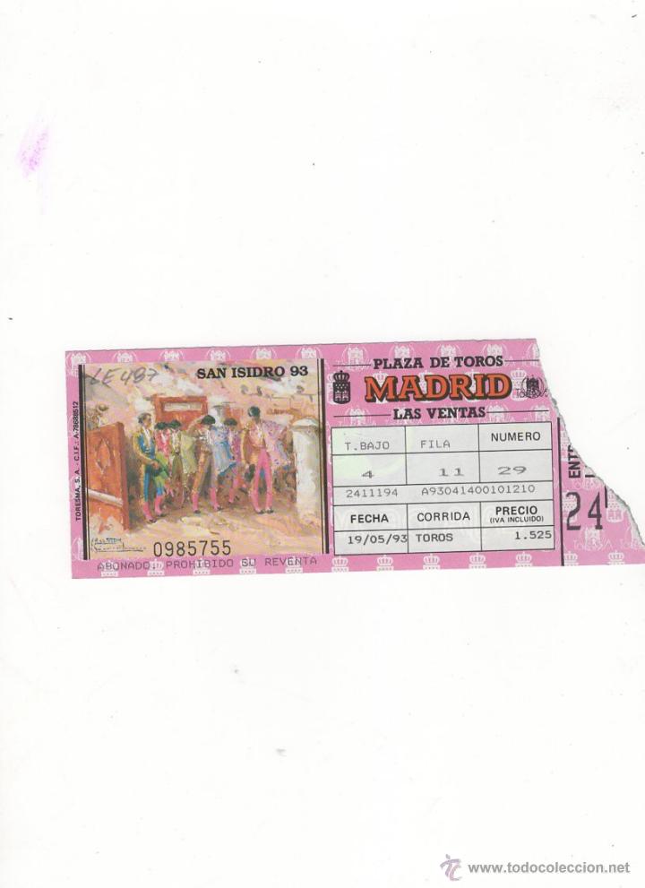 Tauromachia: ENTRADA DE TOROS, PLAZA DE TOROS DE MADRID, 1993.
