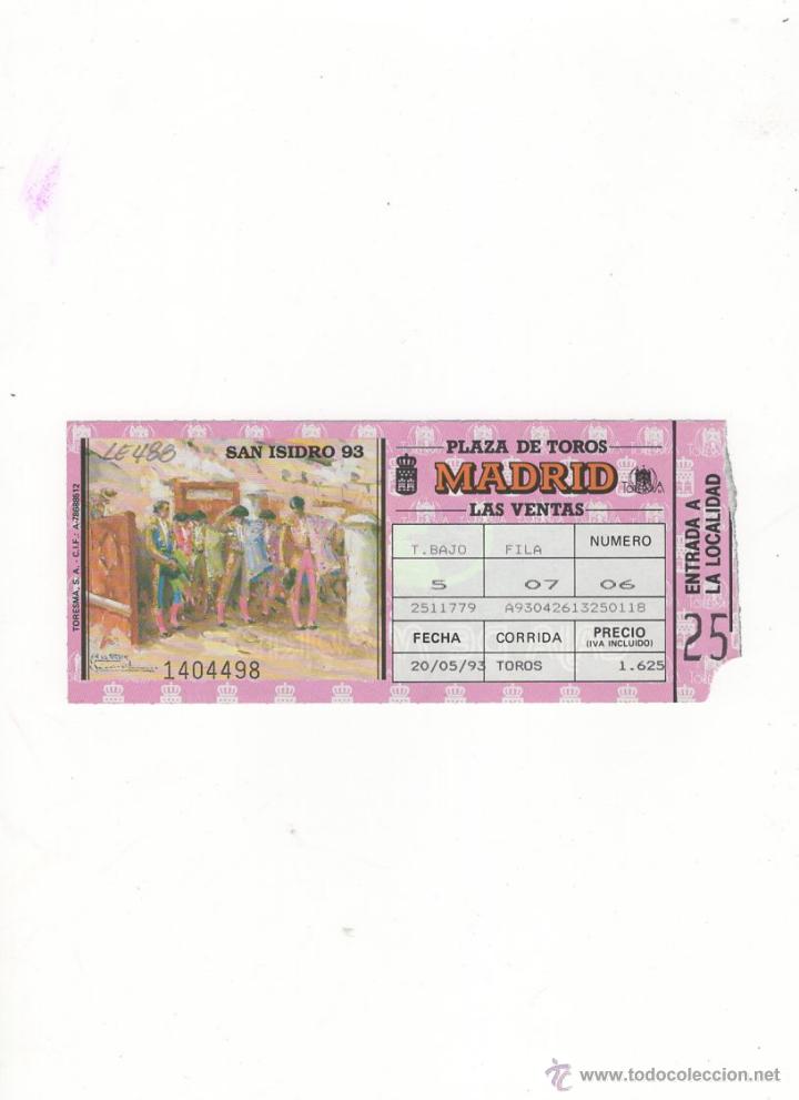 Tauromachia: ENTRADA DE TOROS, PLAZA DE TOROS DE MADRID, 1993.