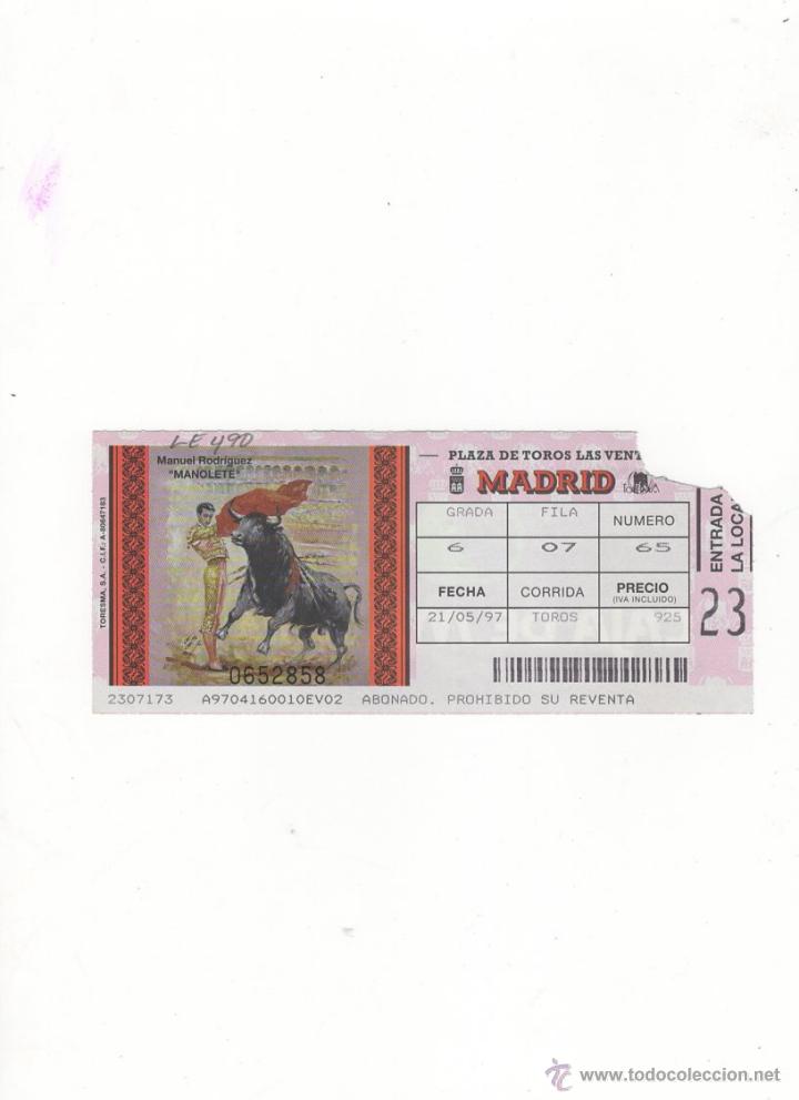 Tauromachia: ENTRADA DE TOROS, PLAZA DE TOROS DE MADRID, 1997.