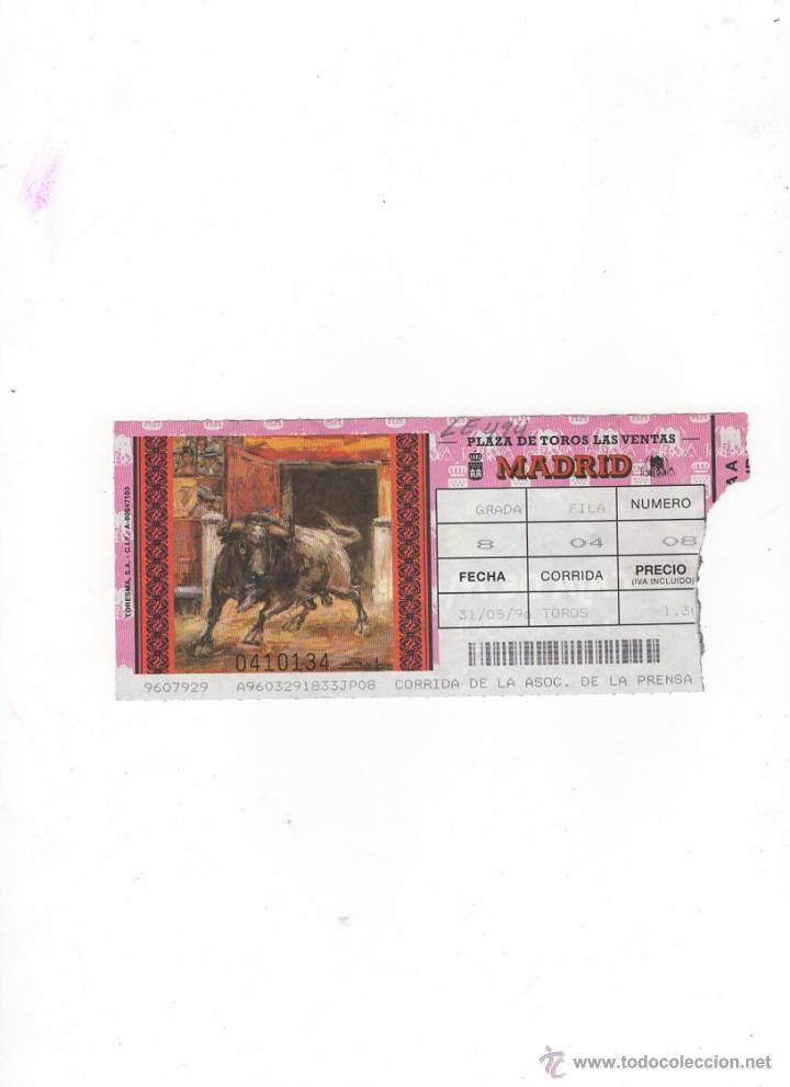 Tauromachia: ENTRADA DE TOROS, PLAZA DE TOROS DE MADRID, 1996.