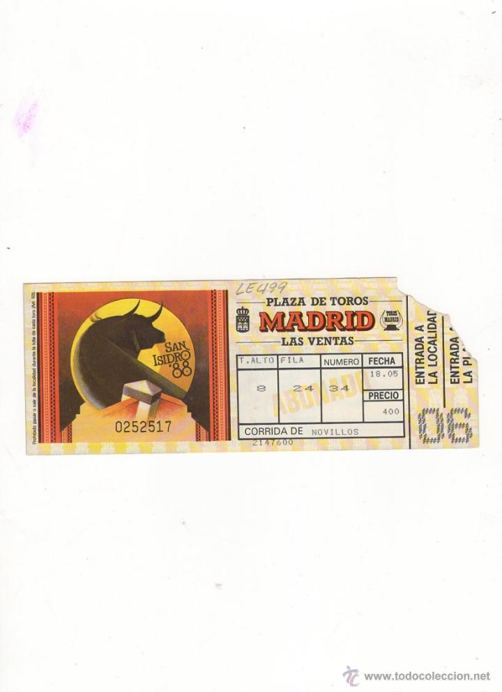 Tauromachia: ENTRADA DE TOROS, PLAZA DE TOROS DE MADRID, 1988.