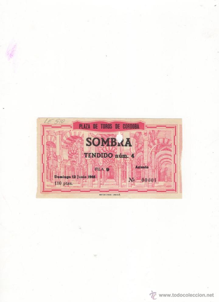 Tauromachia: ENTRADA DE TOROS, PLAZA DE TOROS DE CORDOBA, 1966.