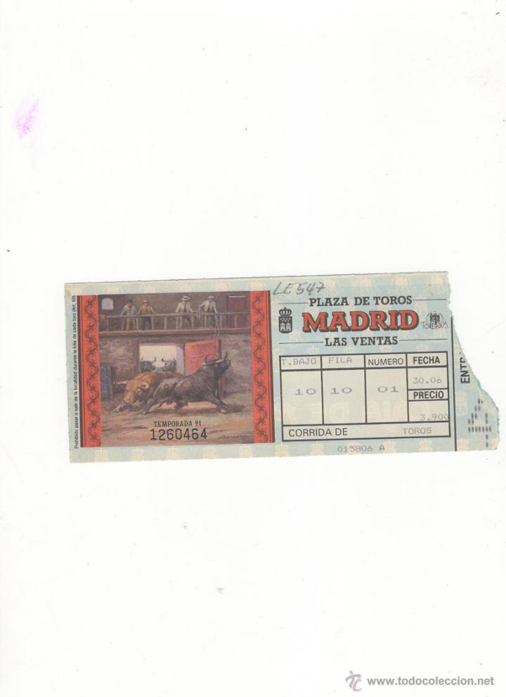 Tauromachia: ENTRADA DE TOROS, PLAZA DE TOROS DE MADRID, 1991.