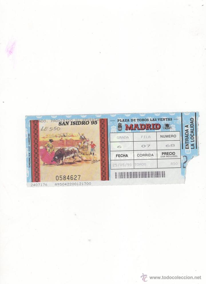 Tauromachia: ENTRADA DE TOROS, PLAZA DE TOROS DE MADRID, 1995.
