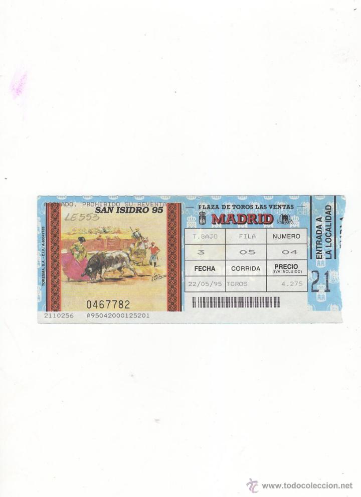Tauromachia: ENTRADA DE TOROS, PLAZA DE TOROS DE MADRID, 1995.