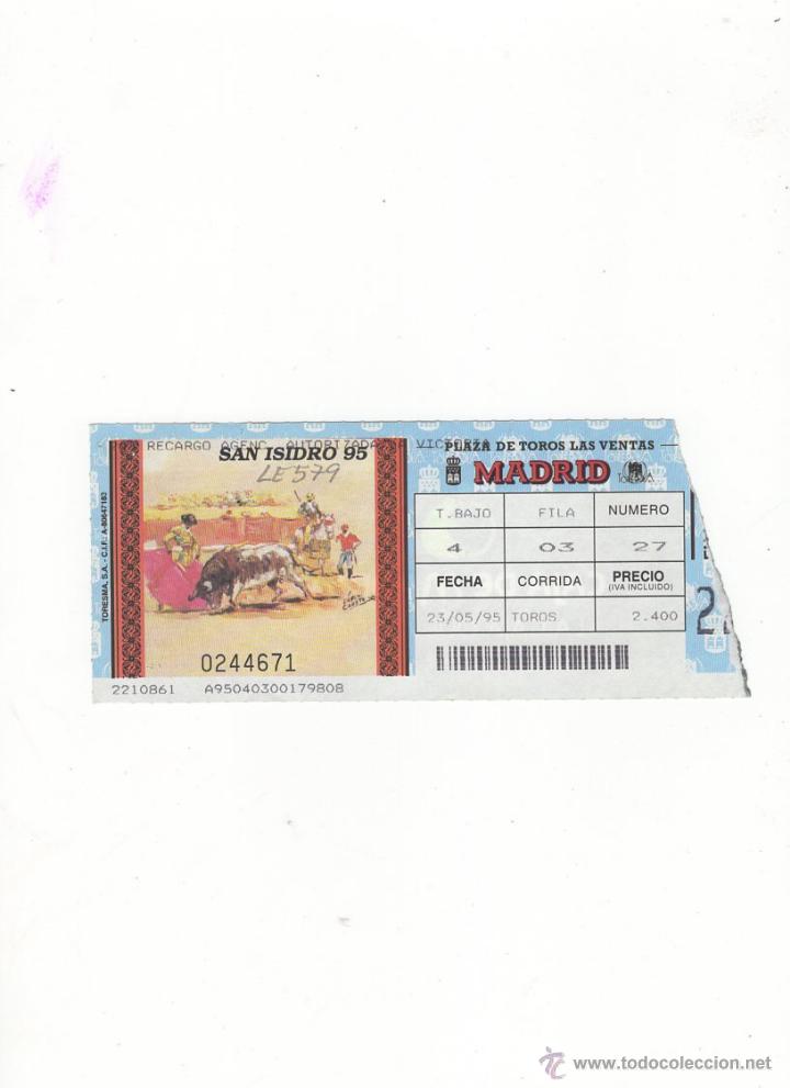 Tauromachia: ENTRADA DE TOROS, PLAZA DE TOROS DE MADRID, 1995.