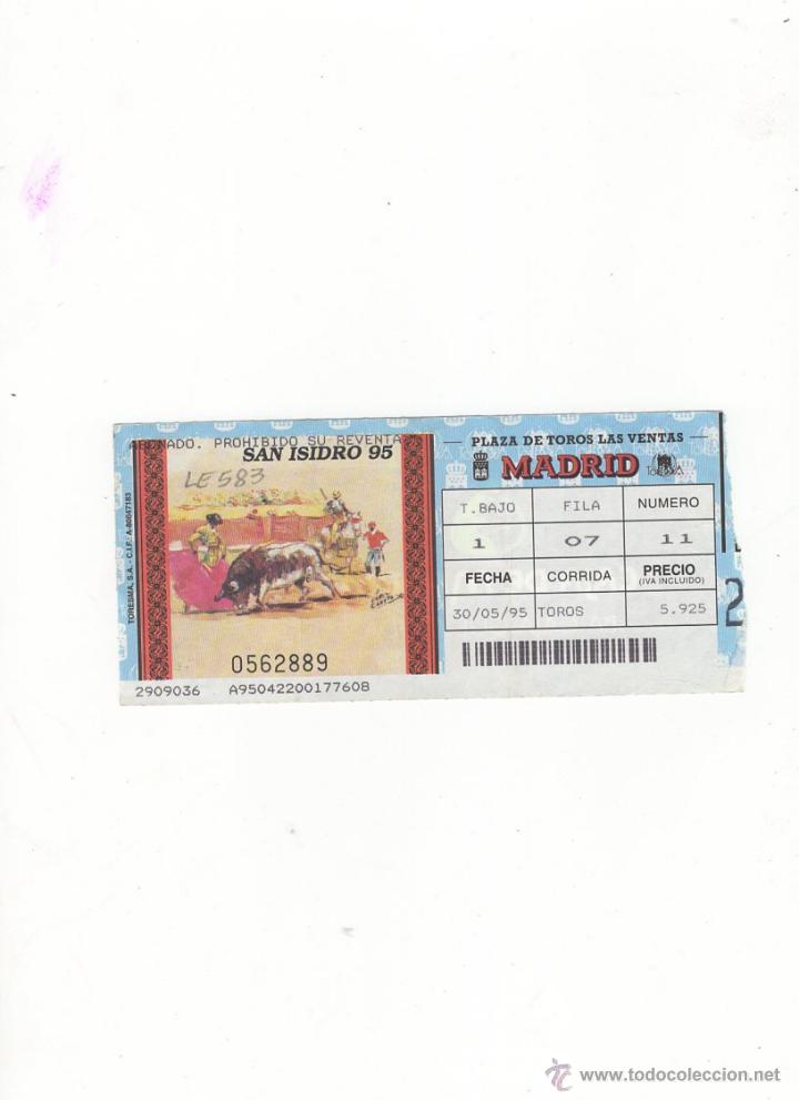 Tauromachia: ENTRADA DE TOROS, PLAZA DE TOROS DE MADRID, 1995.
