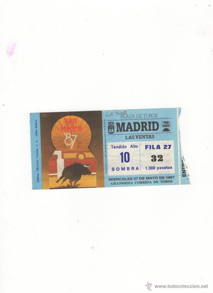 Tauromachia: ENTRADA DE TOROS, PLAZA DE TOROS DE MADRID, 1987.