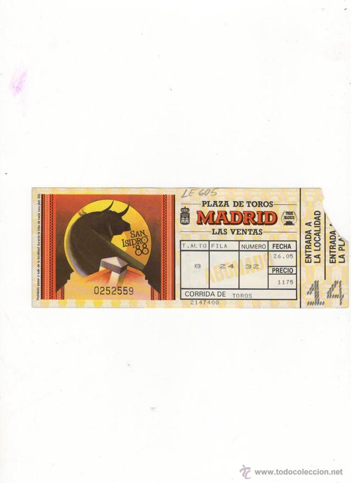 Tauromachia: ENTRADA DE TOROS, PLAZA DE TOROS DE MADRID, 1988.