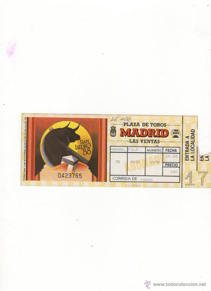 Tauromachia: ENTRADA DE TOROS, PLAZA DE TOROS DE MADRID, 1988.