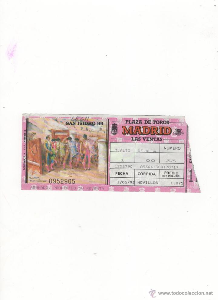 Tauromachia: ENTRADA DE TOROS, PLAZA DE TOROS DE MADRID, 1993.