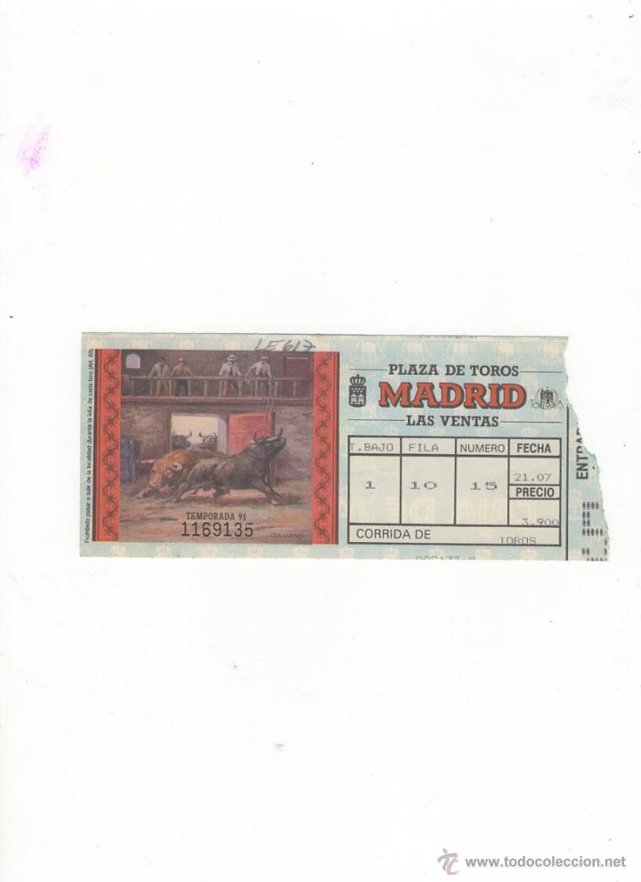 Tauromachia: ENTRADA DE TOROS, PLAZA DE TOROS DE MADRID, 1991.