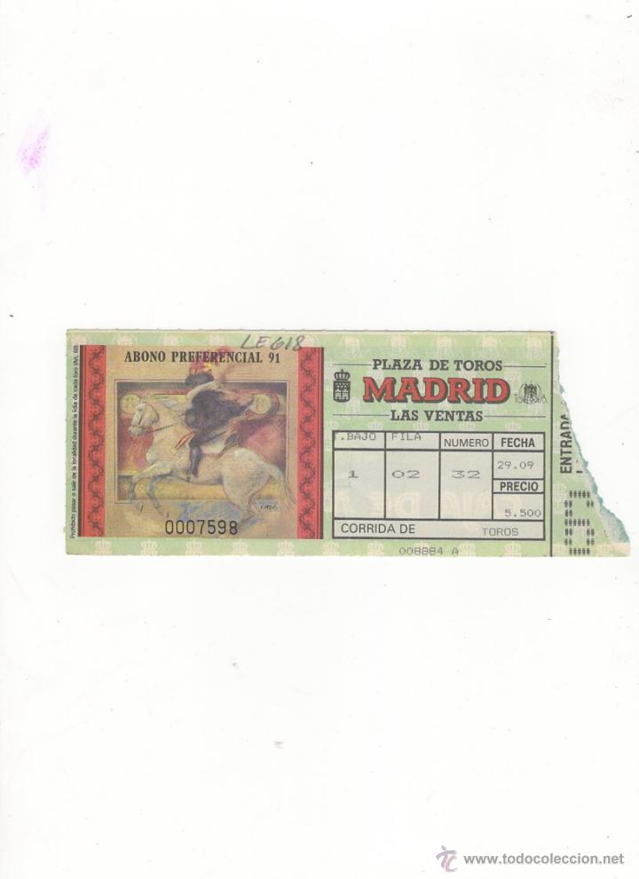 Tauromachia: ENTRADA DE TOROS, PLAZA DE TOROS DE MADRID, 1991.