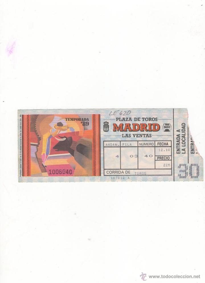 Tauromachia: ENTRADA DE TOROS, PLAZA DE TOROS DE MADRID, 1989.