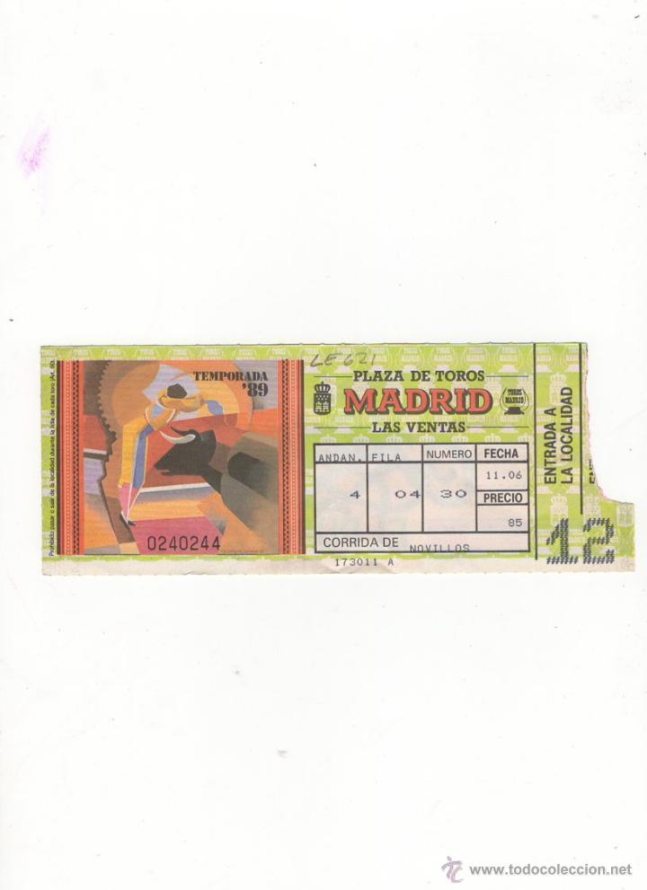 Tauromachia: ENTRADA DE TOROS, PLAZA DE TOROS DE MADRID, 1989.