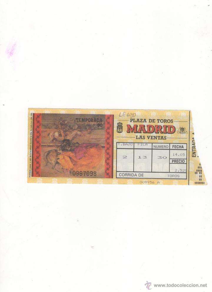 Tauromachia: ENTRADA DE TOROS, PLAZA DE TOROS DE MADRID, 1990.