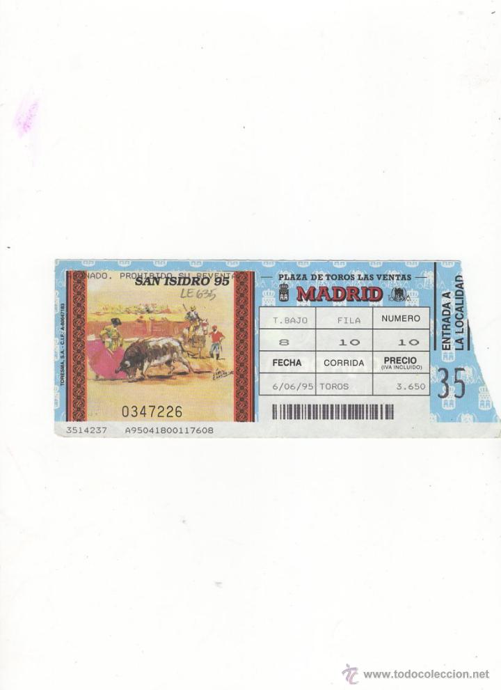 Tauromachia: ENTRADA DE TOROS, PLAZA DE TOROS DE MADRID, 1995.