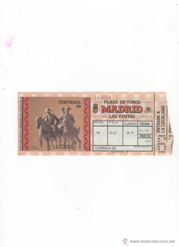 Tauromachia: ENTRADA DE TOROS, PLAZA DE TOROS DE MADRID, 1990.