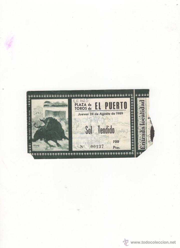 Tauromachia: ENTRADA DE TOROS, PLAZA DE TOROS DE EL PUERTO, 1989.