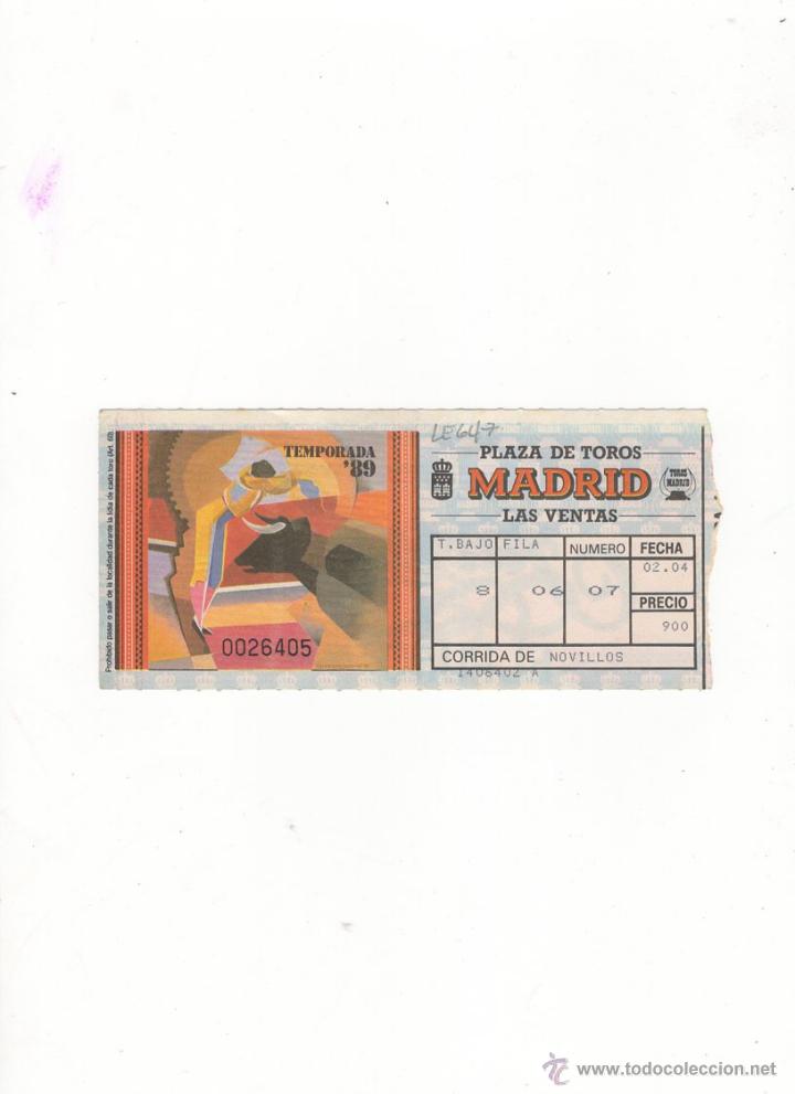 Tauromachia: ENTRADA DE TOROS, PLAZA DE TOROS DE MADRID, 1989.