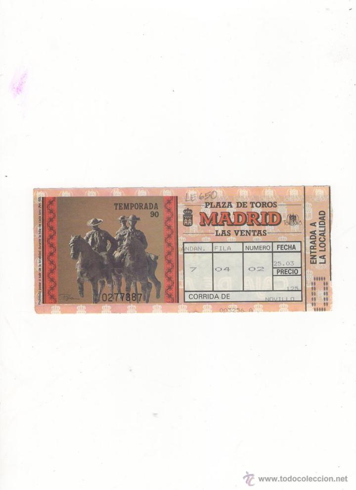 Tauromachia: ENTRADA DE TOROS, PLAZA DE TOROS DE MADRID, 1990.