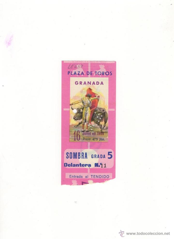 Bullfighting: ENTRADA DE TOROS, PLAZA DE TOROS DE GRANADA, 1968.