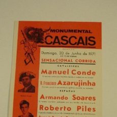 Tauromaquia: ANTIGUO CARTEL DE TOROS MONUMENTAL DE CASCAIS.PORTUGAL.AÑO 1971