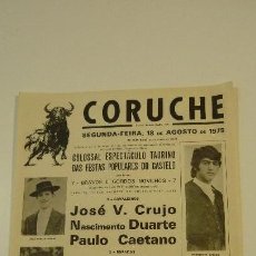 Tauromaquia: ANTIGUO CARTEL DE TOROS CORUCHE.PORTUGAL.AÑO 1975