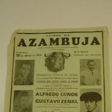 Tauromaquia: ANTIGUO CARTEL DE TOROS AZAMBUJA.PORTUGAL.AÑO 1975