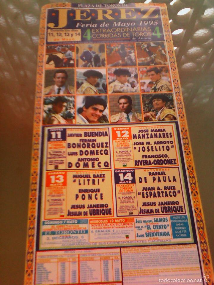 Tauromaquia: CARTEL DE TOROS EN JEREZ. A&Ntilde;O 1995. LITRI, ESPARTACO, DE PAULA, E. PONCE, JOSELITO.