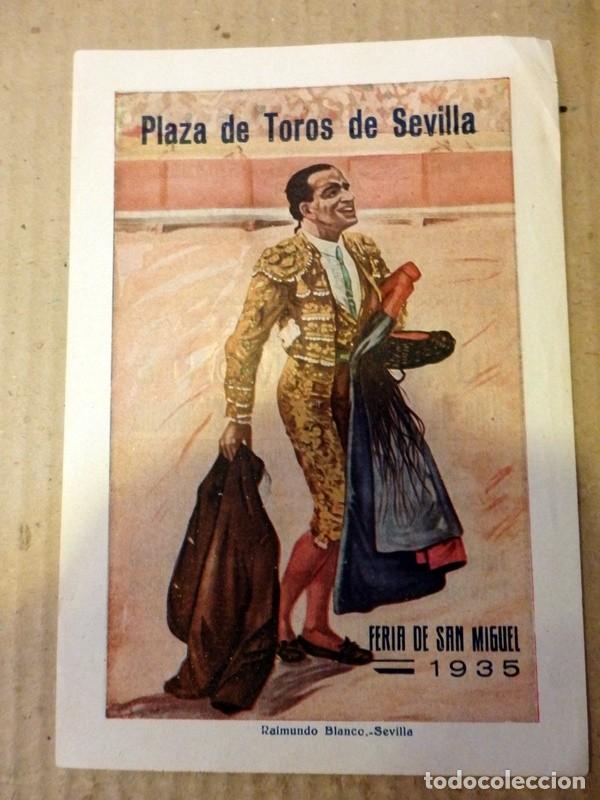 Tauromaquia: SEVILLA, 1935,PROGRAMA DE LAS CORRIDAS DE TOROS DE LA FERIA DE SAN MIGUEL,110X160MM
