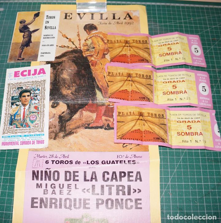 Tauromaquia: LOTE TAURINO, CARTEL ENTRADAS . ... LO QUE SE VE EN LA FOTO