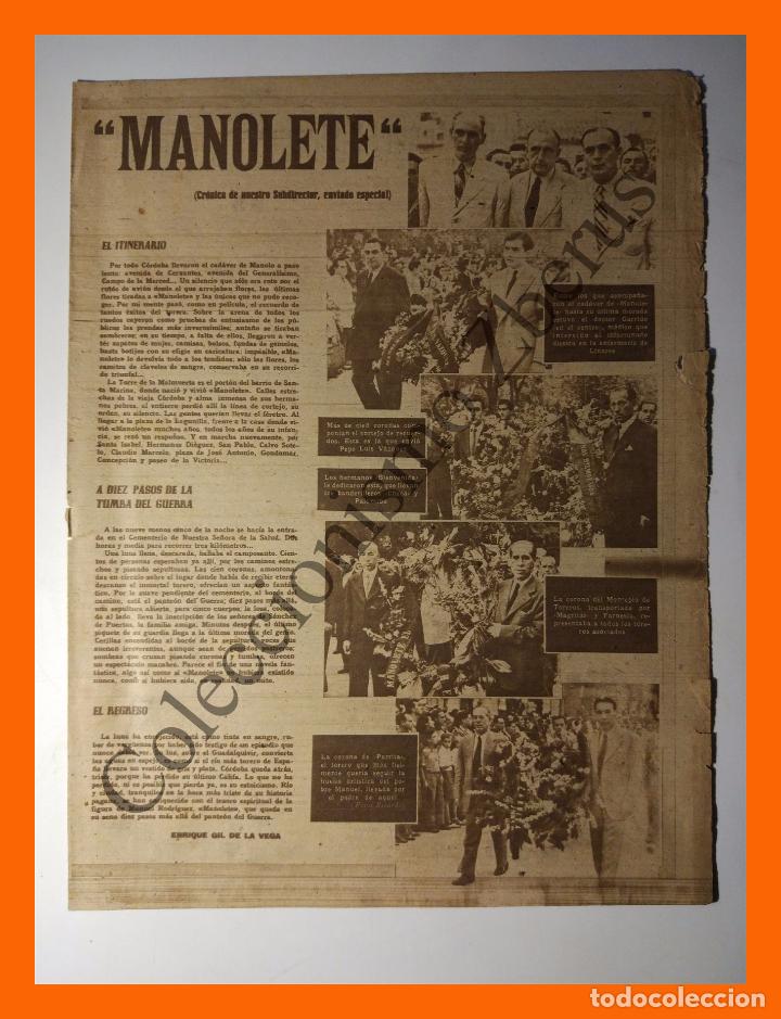 Tauromaquia: P&aacute;ginas Revista El Ruedo - Cr&oacute;nica del entierro de Manolete (1947)