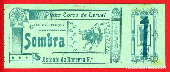 Tauromachia: ANTIGUA ENTRADA TOROS, PLAZA DE TERUEL , 1908 , ORIGINAL , ET 2385