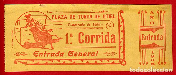 Tauromachia: ANTIGUA ENTRADA TOROS, PLAZA DE UTIEL VALENCIA , 1908 ,ORIGINAL , ET 2397