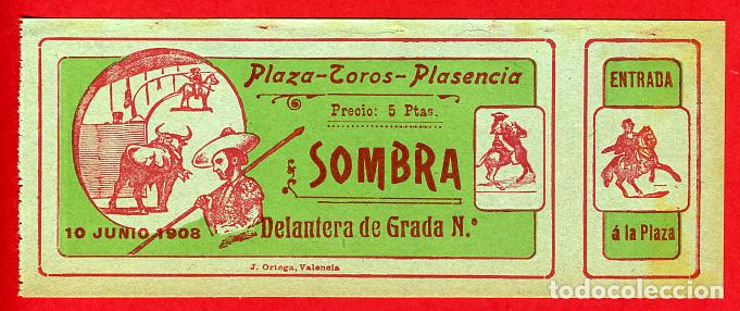 Tauromachia: ANTIGUA ENTRADA TOROS, PLAZA DE PLASENCIA CACERES , 1908 ,ORIGINAL , ET 2415